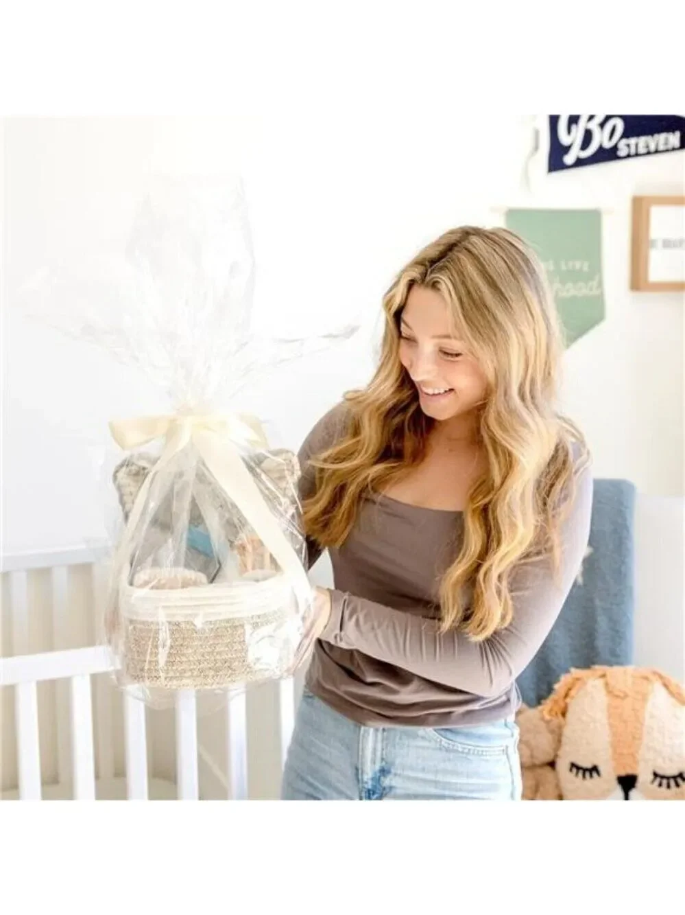 Cotton Rope Storage Baskets Set of 3 Small Woven Organizer Bins for Shelves